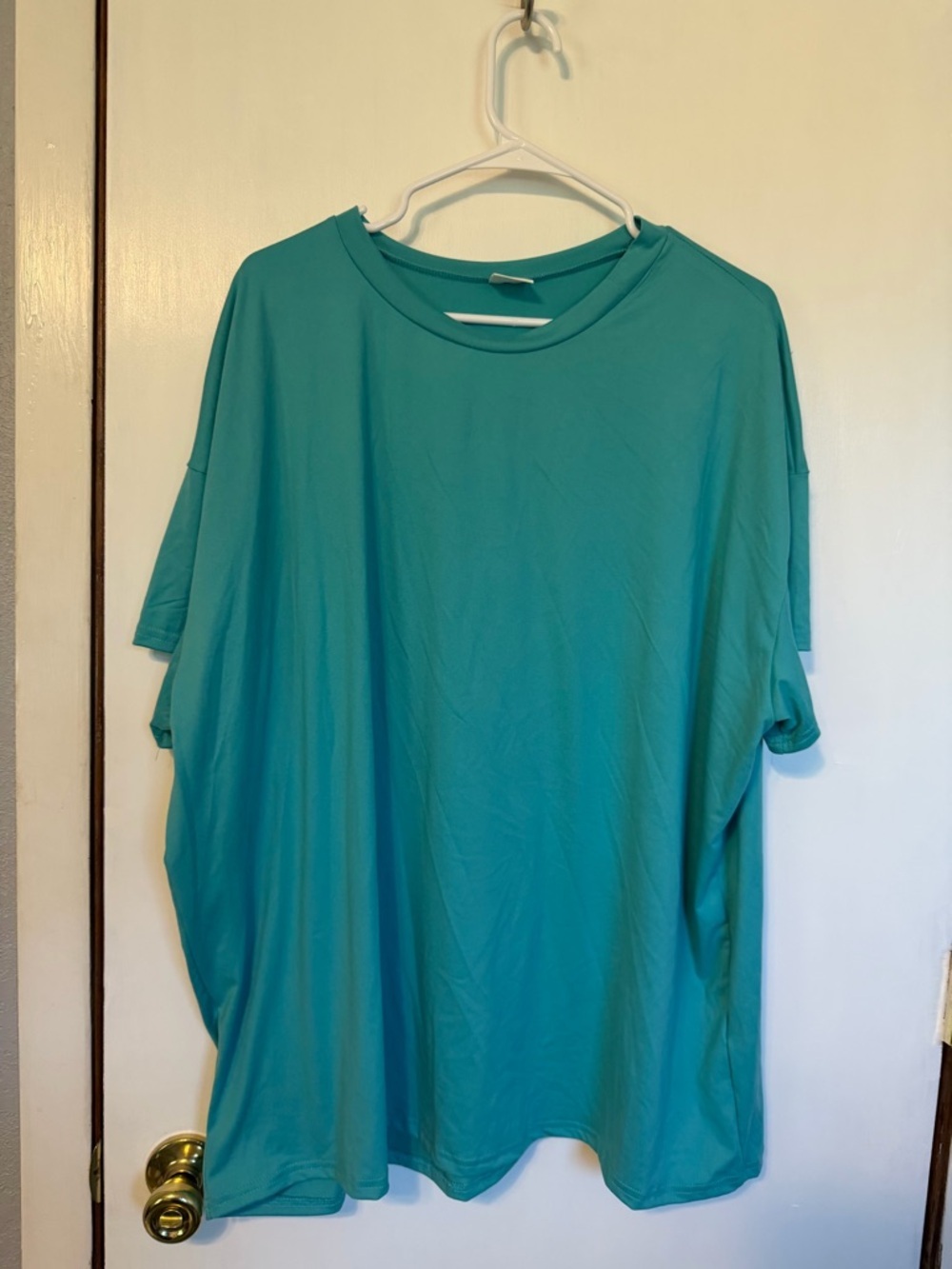 Women's Teal Short Sleeve Tunic Top
